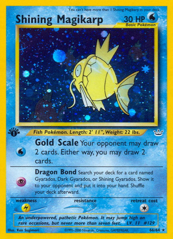 Shining Magikarp (66/64) [Neo Revelation 1st Edition] | Exor Games Bridgewater