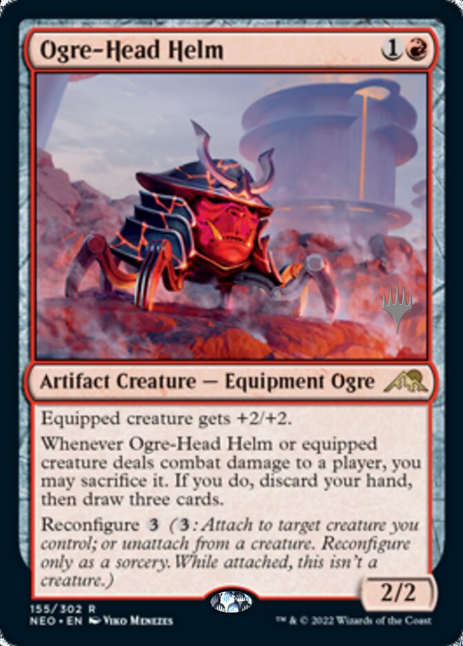 Ogre-Head Helm (Promo Pack) [Kamigawa: Neon Dynasty Promos] | Exor Games Bridgewater