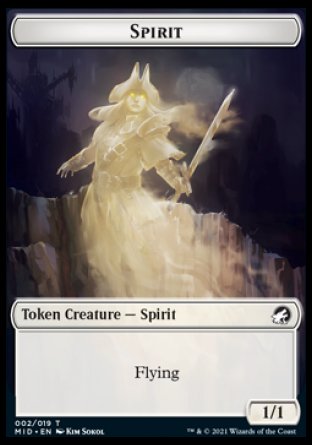 Spirit // Devil Double-sided Token [Innistrad: Midnight Hunt Tokens] | Exor Games Bridgewater