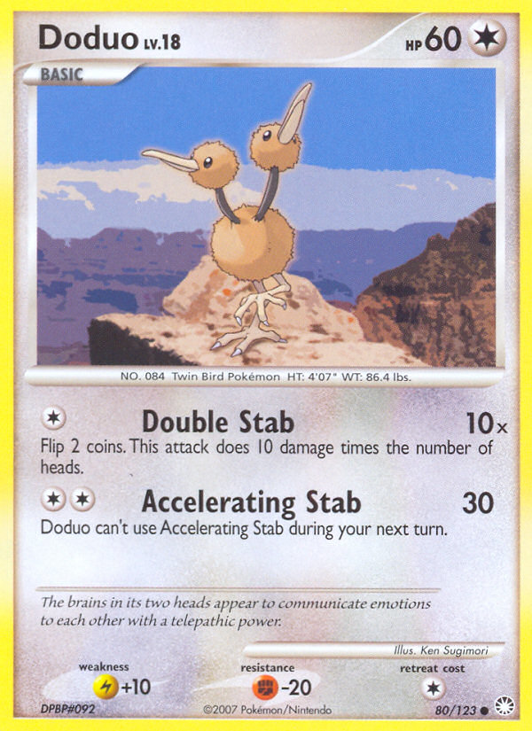 Doduo (80/123) [Diamond & Pearl: Mysterious Treasures] | Exor Games Bridgewater