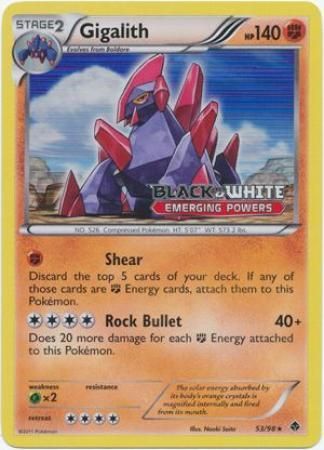 Gigalith (53/98) (Prerelease Promo) [Black & White: Black Star Promos] | Exor Games Bridgewater