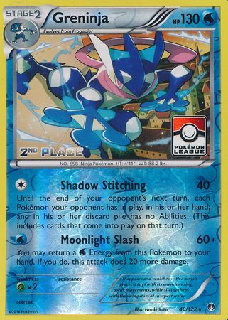 Greninja (40/122) (League Promo 2nd Place) [XY: BREAKpoint] | Exor Games Bridgewater