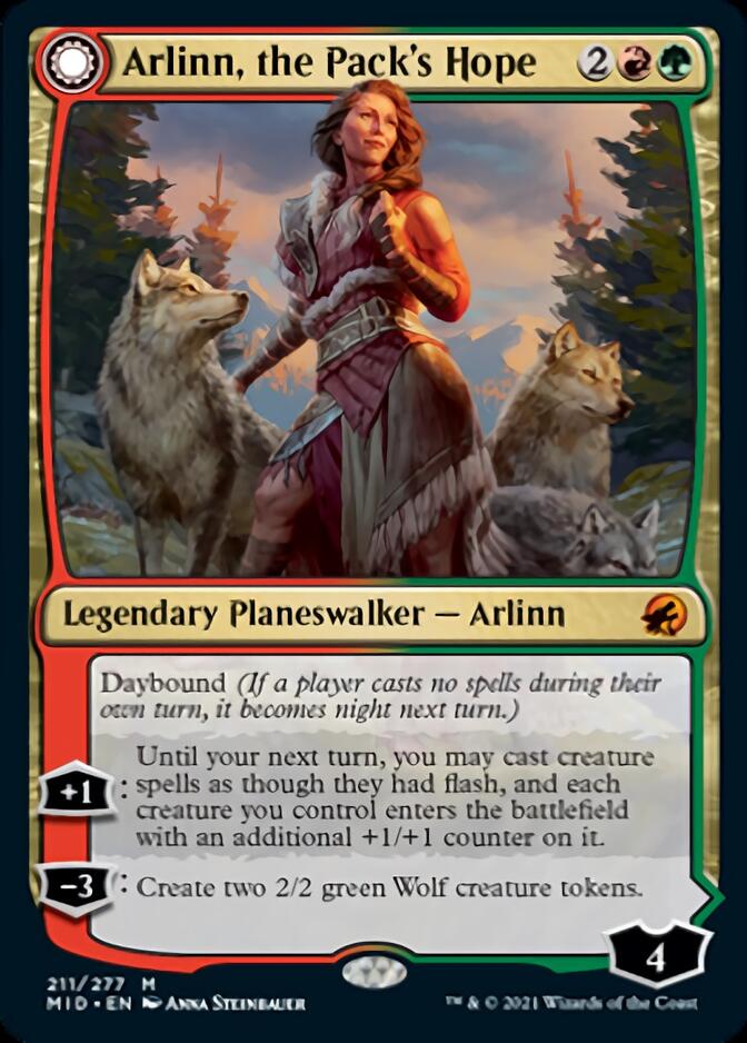 Arlinn, the Pack's Hope // Arlinn, the Moon's Fury [Innistrad: Midnight Hunt] | Exor Games Bridgewater