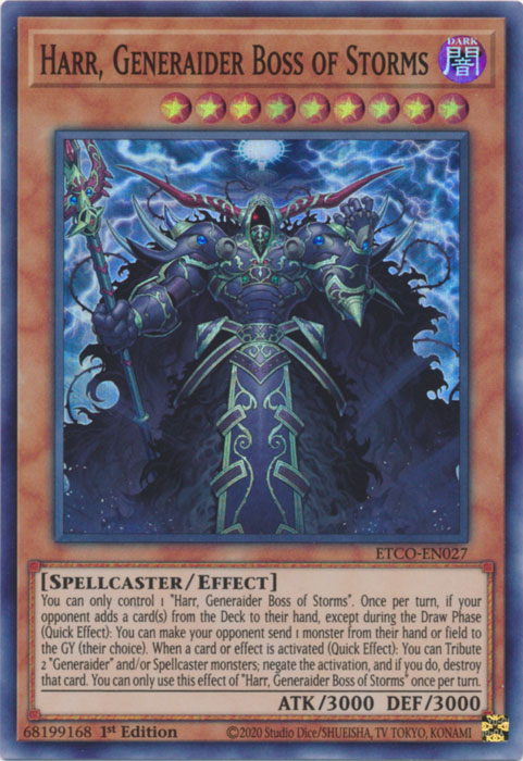 Harr, Generaider Boss of Storms [ETCO-EN027] Super Rare | Exor Games Bridgewater