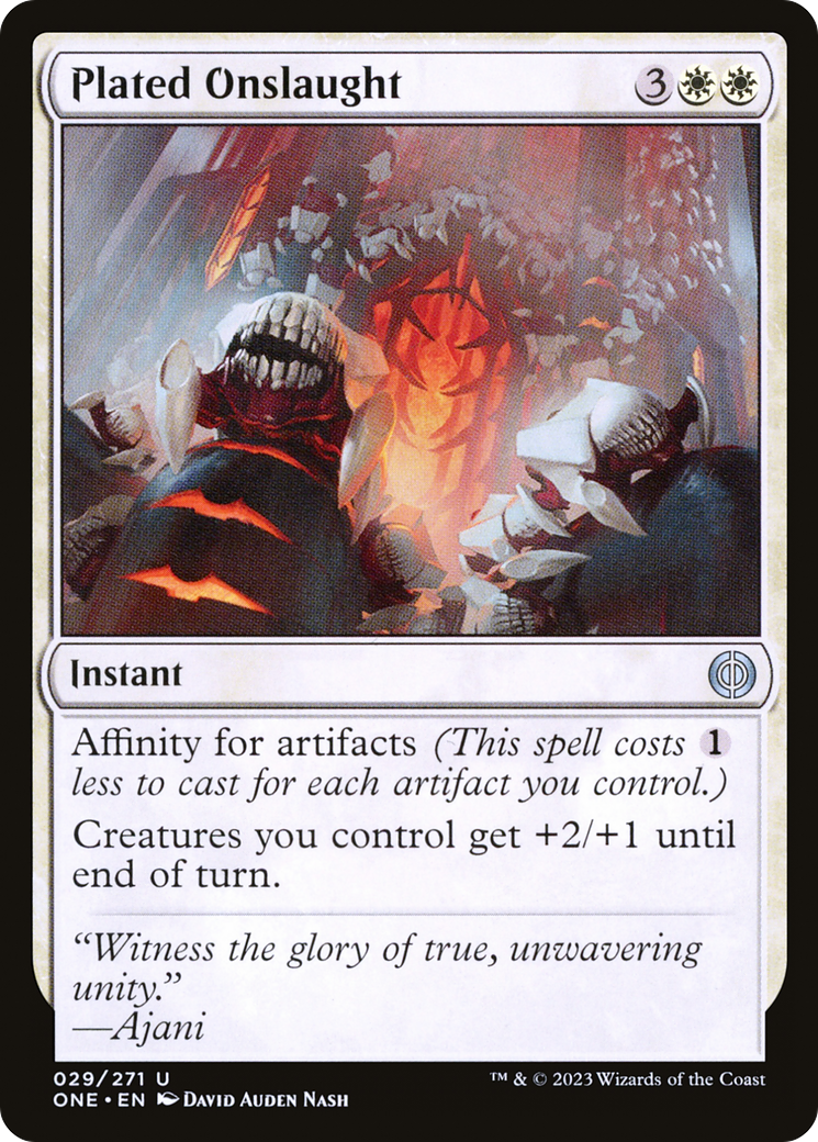 Plated Onslaught [Phyrexia: All Will Be One] | Exor Games Bridgewater