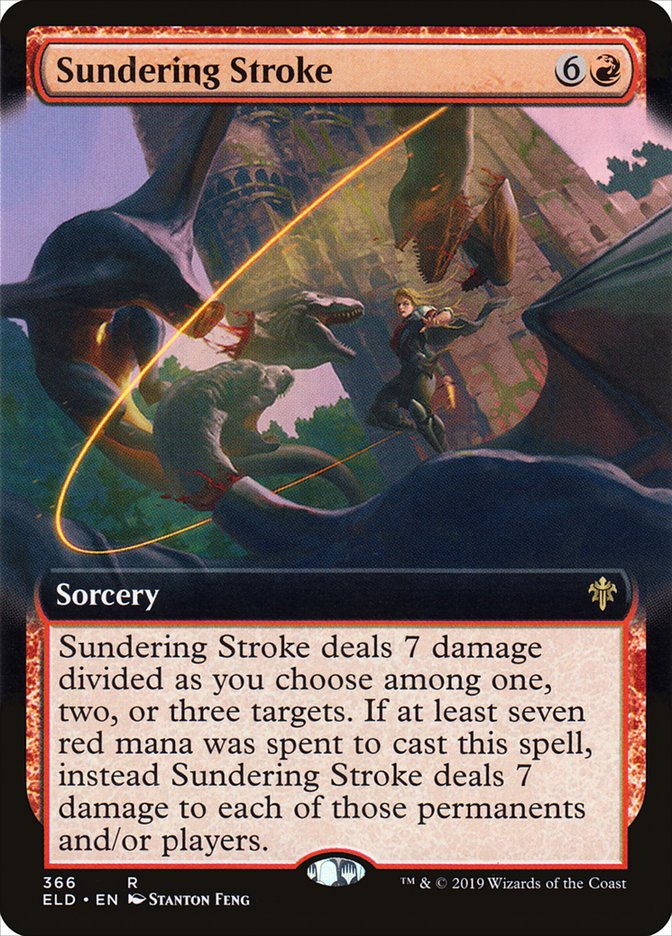 Sundering Stroke (Extended Art) [Throne of Eldraine] | Exor Games Bridgewater