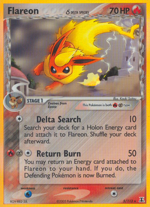 Flareon (5/113) (Delta Species) [EX: Delta Species] | Exor Games Bridgewater