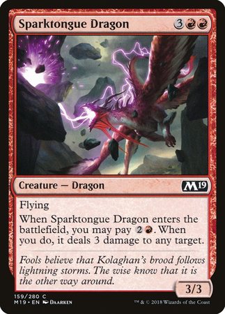 Sparktongue Dragon [Core Set 2019] | Exor Games Bridgewater
