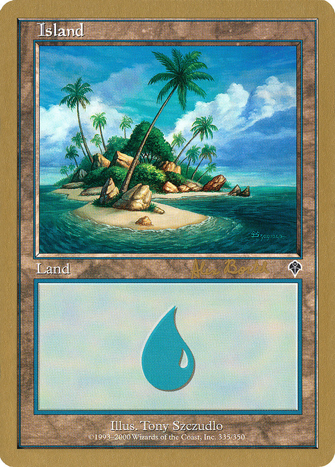 Island (ab335b) (Alex Borteh) [World Championship Decks 2001] | Exor Games Bridgewater