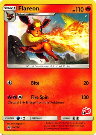 Flareon (SM186) (Charizard Stamp #44) [Battle Academy 2020] | Exor Games Bridgewater