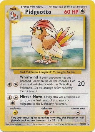 Pidgeotto (22/102) [Base Set Unlimited] | Exor Games Bridgewater