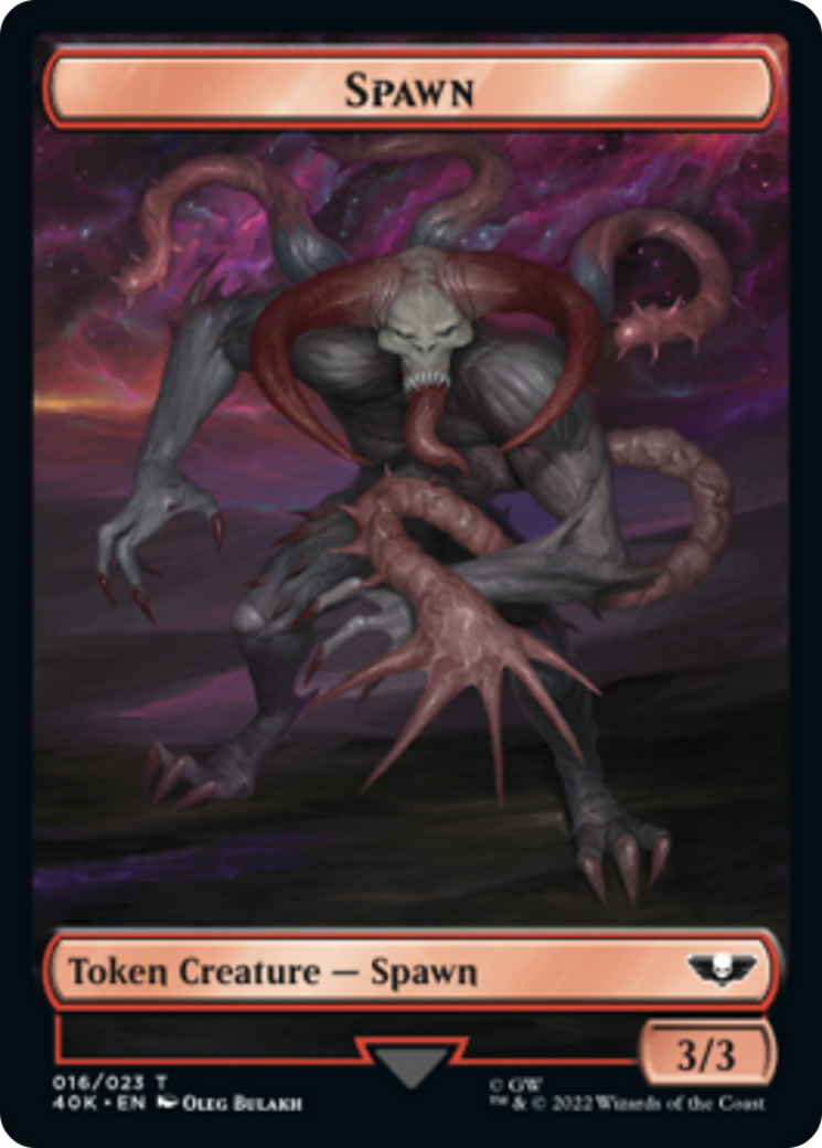 Spawn // Plaguebearer of Nurgle (Surge Foil) [Universes Beyond: Warhammer 40,000 Tokens] | Exor Games Bridgewater