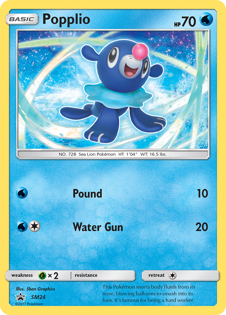 Popplio (SM24) [Sun & Moon: Black Star Promos] | Exor Games Bridgewater