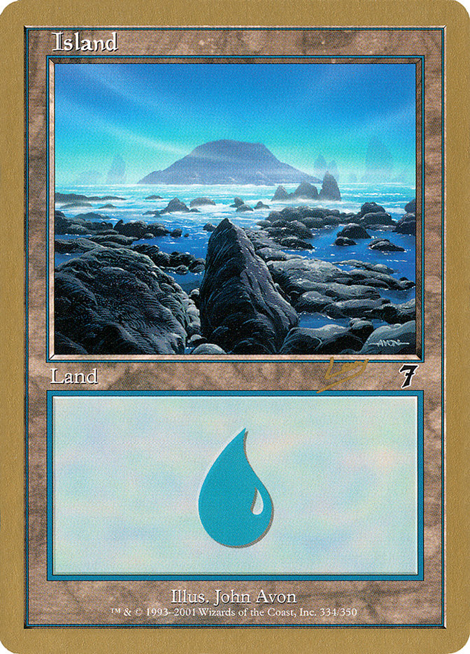 Island (rl334) (Raphael Levy) [World Championship Decks 2002] | Exor Games Bridgewater