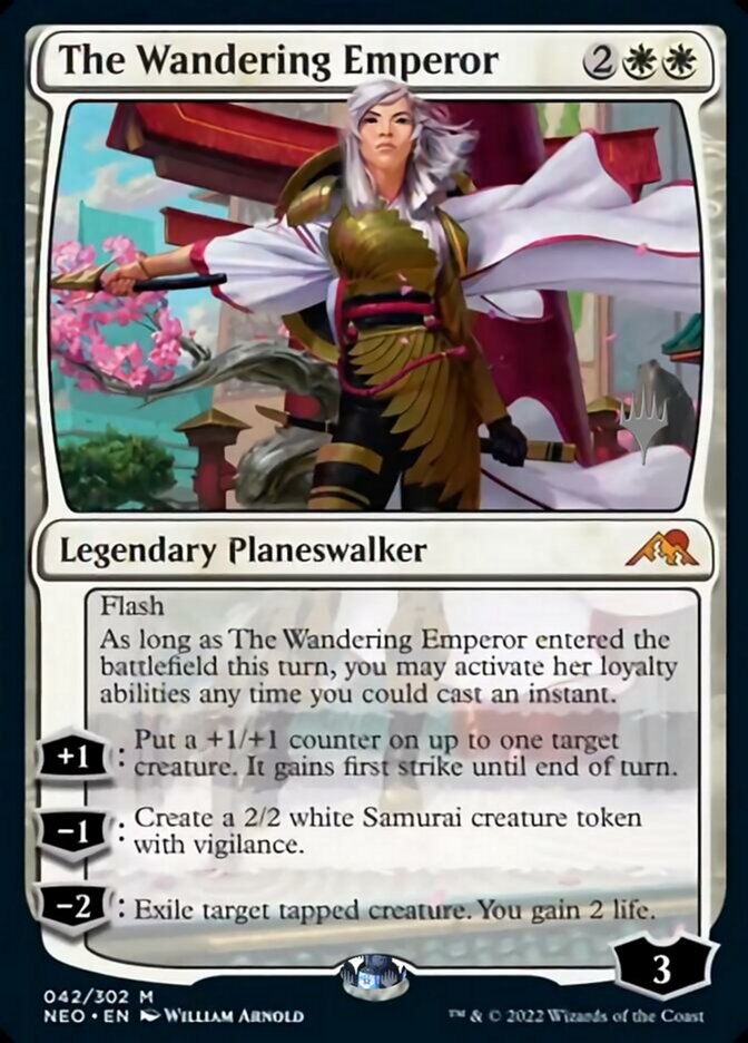 The Wandering Emperor (Promo Pack) [Kamigawa: Neon Dynasty Promos] | Exor Games Bridgewater