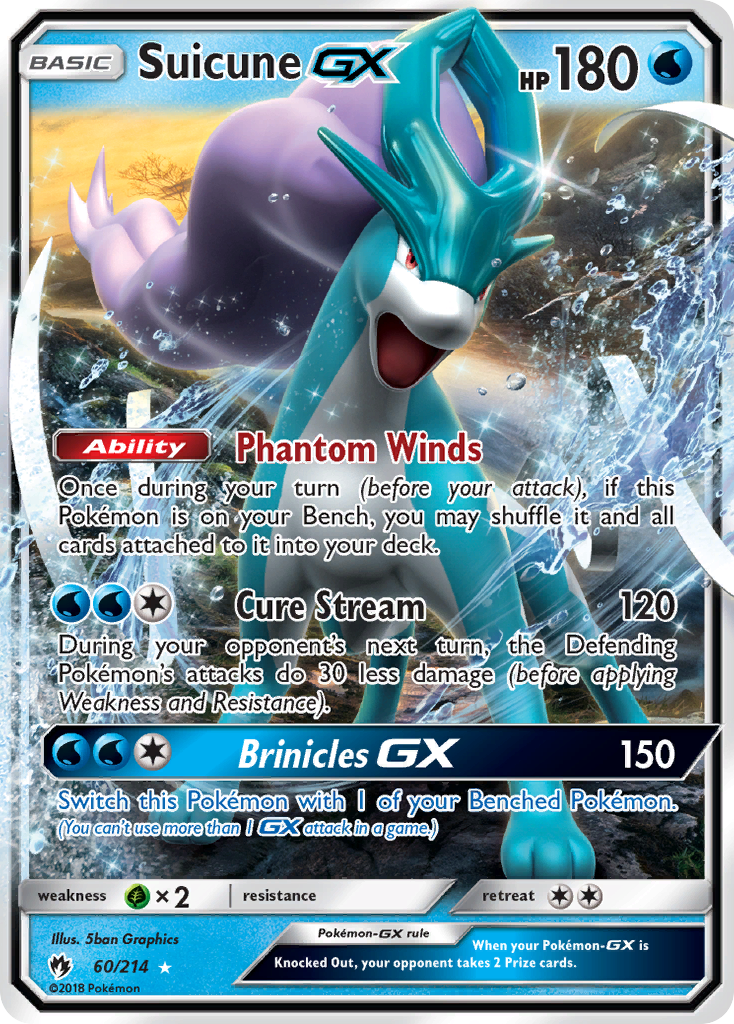 Suicune GX (60/214) [Sun & Moon: Lost Thunder] | Exor Games Bridgewater