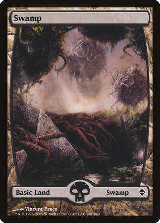 Swamp (241) - Full Art [Zendikar] | Exor Games Bridgewater