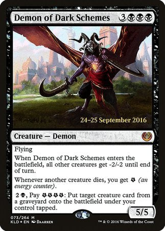 Demon of Dark Schemes [Kaladesh Promos] | Exor Games Bridgewater