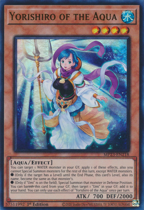 Yorishiro of the Aqua [MP23-EN218] Ultra Rare | Exor Games Bridgewater