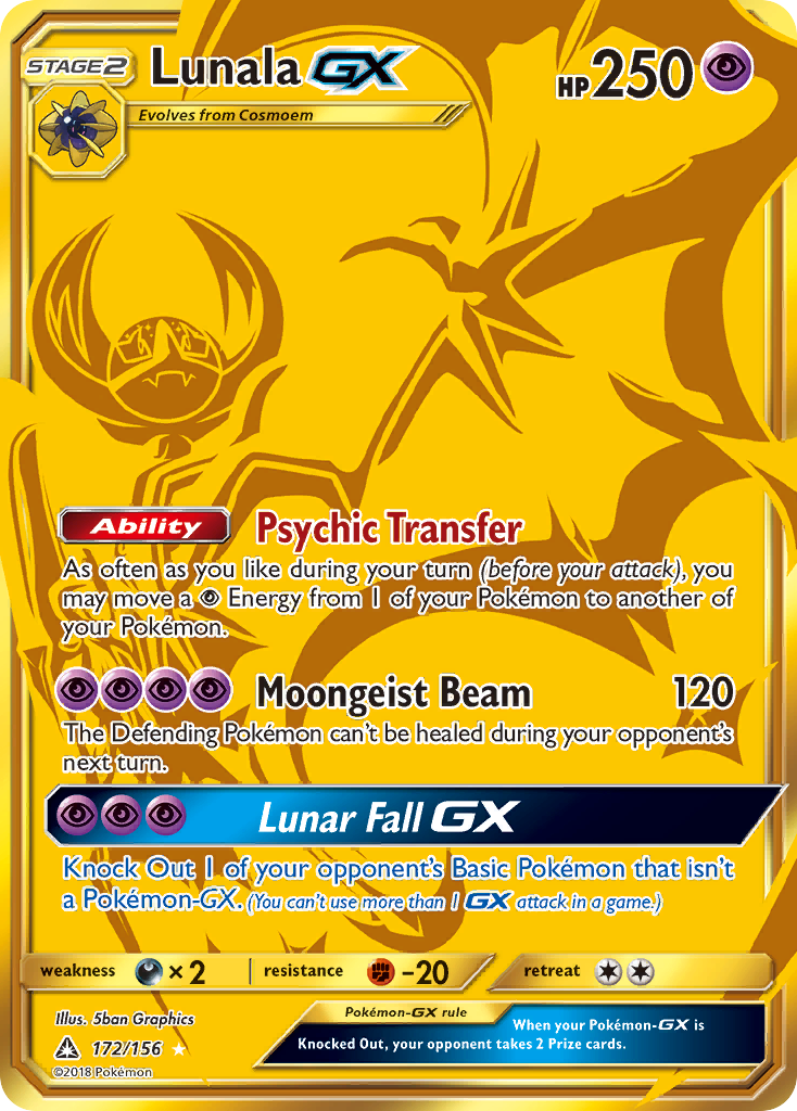 Lunala GX (172/156) [Sun & Moon: Ultra Prism] | Exor Games Bridgewater