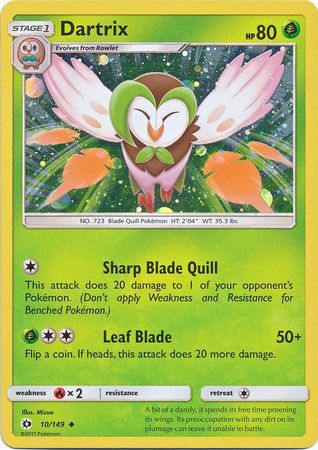 Dartrix (10/149) (Cosmos Holo) [Sun & Moon: Base Set] | Exor Games Bridgewater