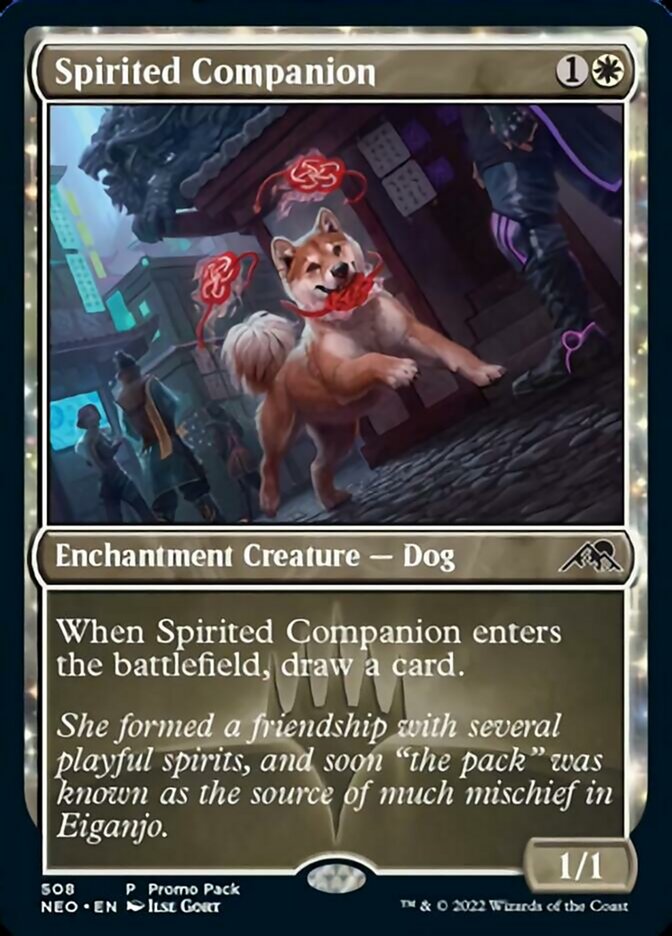 Spirited Companion (Promo Pack) [Kamigawa: Neon Dynasty Promos] | Exor Games Bridgewater