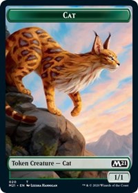 Cat (020) // Zombie Double-sided Token [Core Set 2021 Tokens] | Exor Games Bridgewater