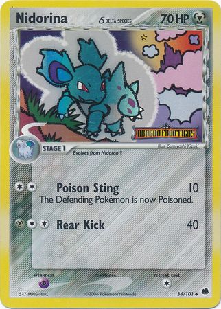 Nidorina (34/101) (Delta Species) (Stamped) [EX: Dragon Frontiers] | Exor Games Bridgewater