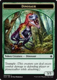 Dinosaur // Treasure (008) Double-sided Token [Ixalan Tokens] | Exor Games Bridgewater