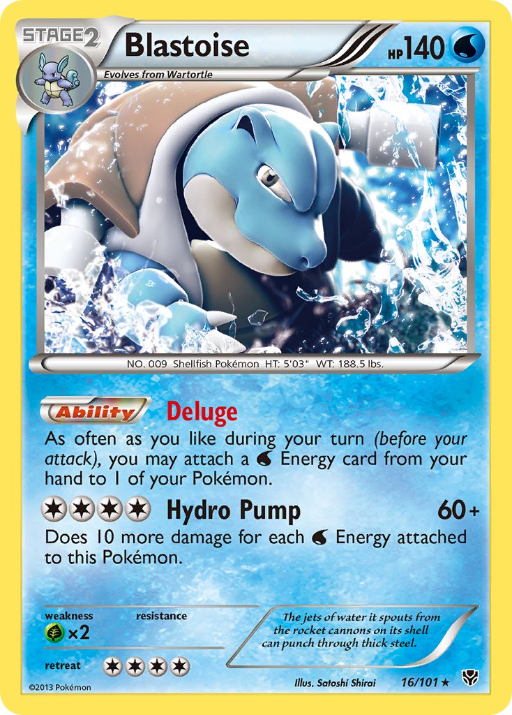 Blastoise (16/101) (Cosmos Holo) (Blister Exclusive) [Black & White: Plasma Blast] | Exor Games Bridgewater