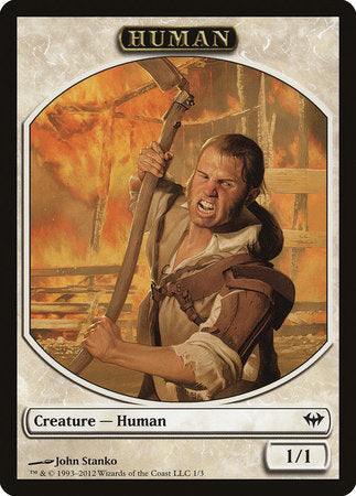 Human Token [Dark Ascension Tokens] | Exor Games Bridgewater