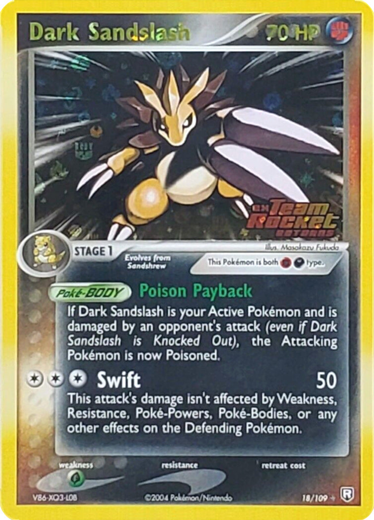 Dark Sandslash (18/109) (Stamped) [EX: Team Rocket Returns] | Exor Games Bridgewater