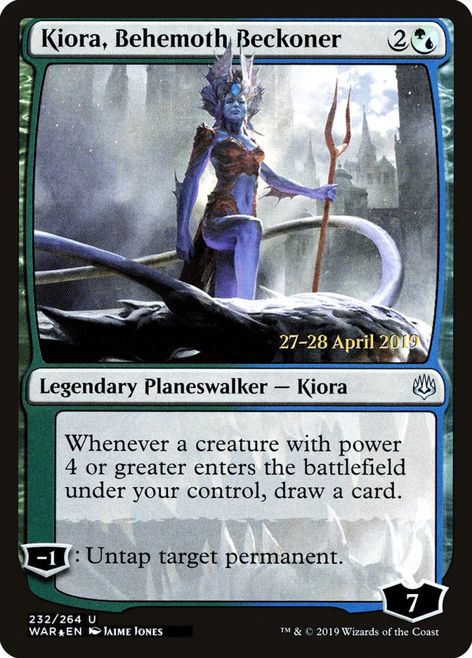 Kiora, Behemoth Beckoner  [War of the Spark Prerelease Promos] | Exor Games Bridgewater