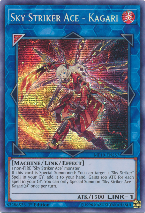 Sky Striker Ace - Kagari [MP19-EN257] Prismatic Secret Rare | Exor Games Bridgewater