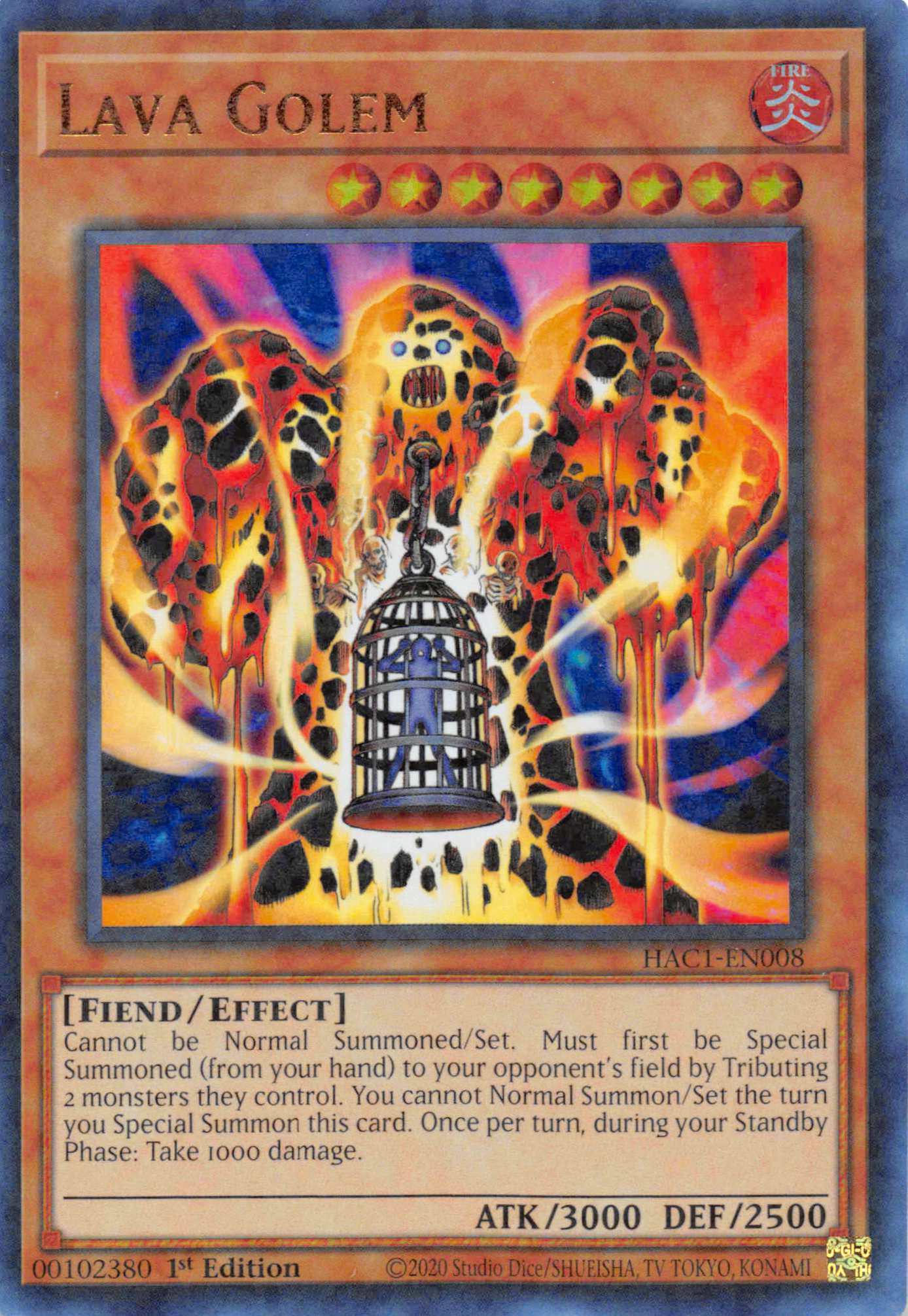 Lava Golem (Duel Terminal) [HAC1-EN008] Parallel Rare | Exor Games Bridgewater