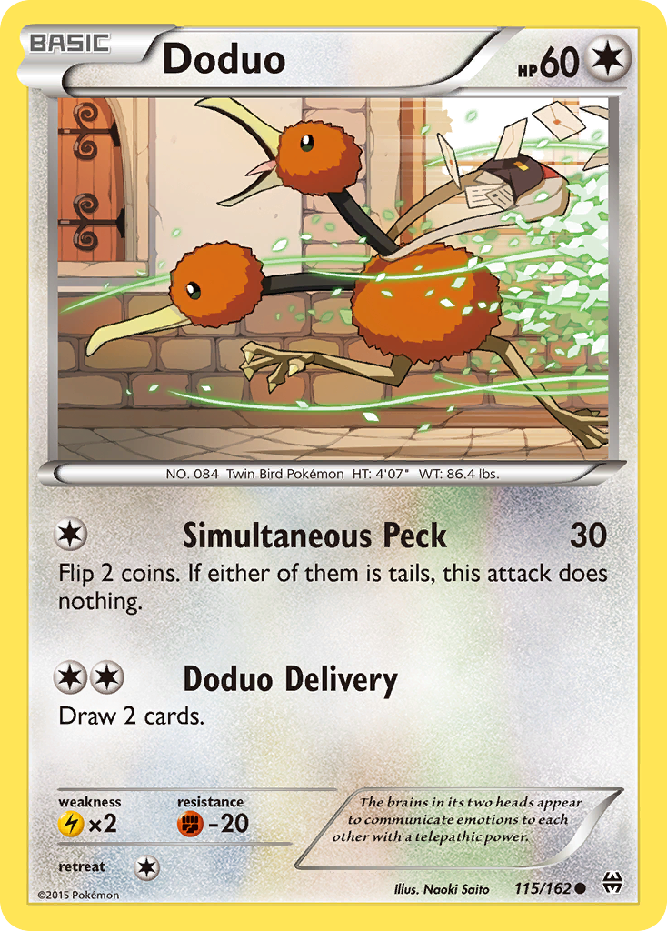 Doduo (115/162) [XY: BREAKthrough] | Exor Games Bridgewater