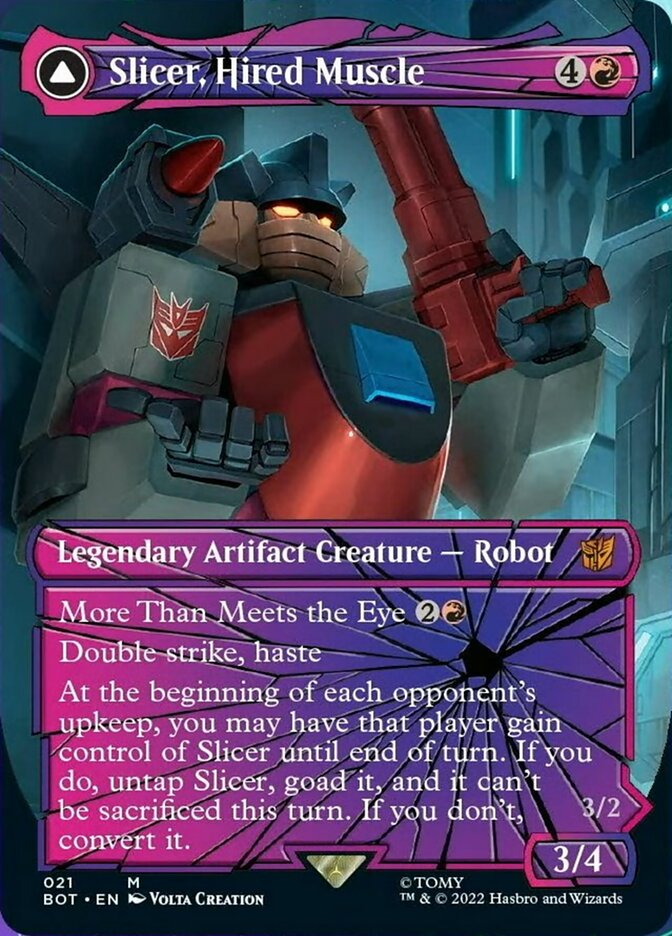 Slicer, Hired Muscle // Slicer, High-Speed Antagonist (Shattered Glass) [Universes Beyond: Transformers] | Exor Games Bridgewater