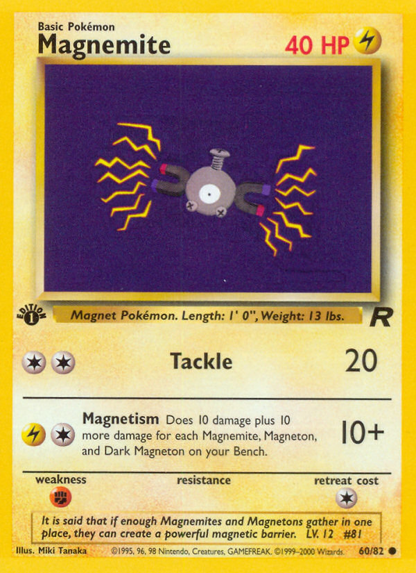 Magnemite (60/82) [Team Rocket 1st Edition] | Exor Games Bridgewater