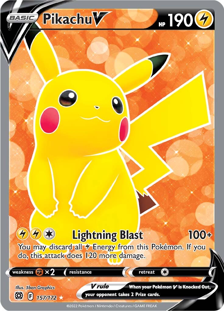 Pikachu V (157/172) [Sword & Shield: Brilliant Stars] | Exor Games Bridgewater