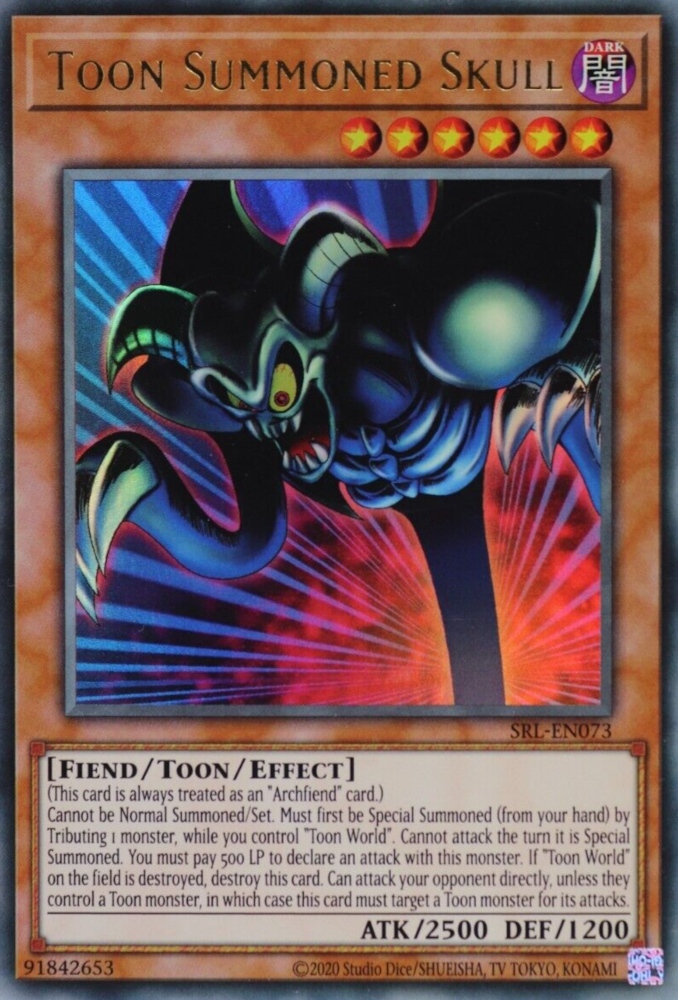 Toon Summoned Skull (25th Anniversary) [SRL-EN073] Ultra Rare | Exor Games Bridgewater