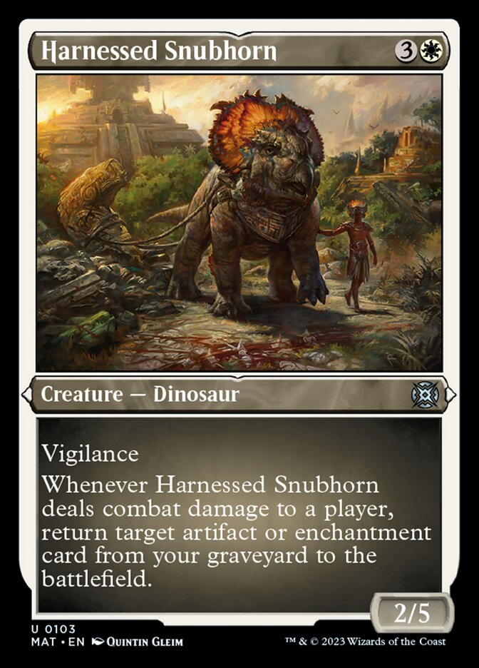 Harnessed Snubhorn (Foil Etched) [March of the Machine: The Aftermath] | Exor Games Bridgewater