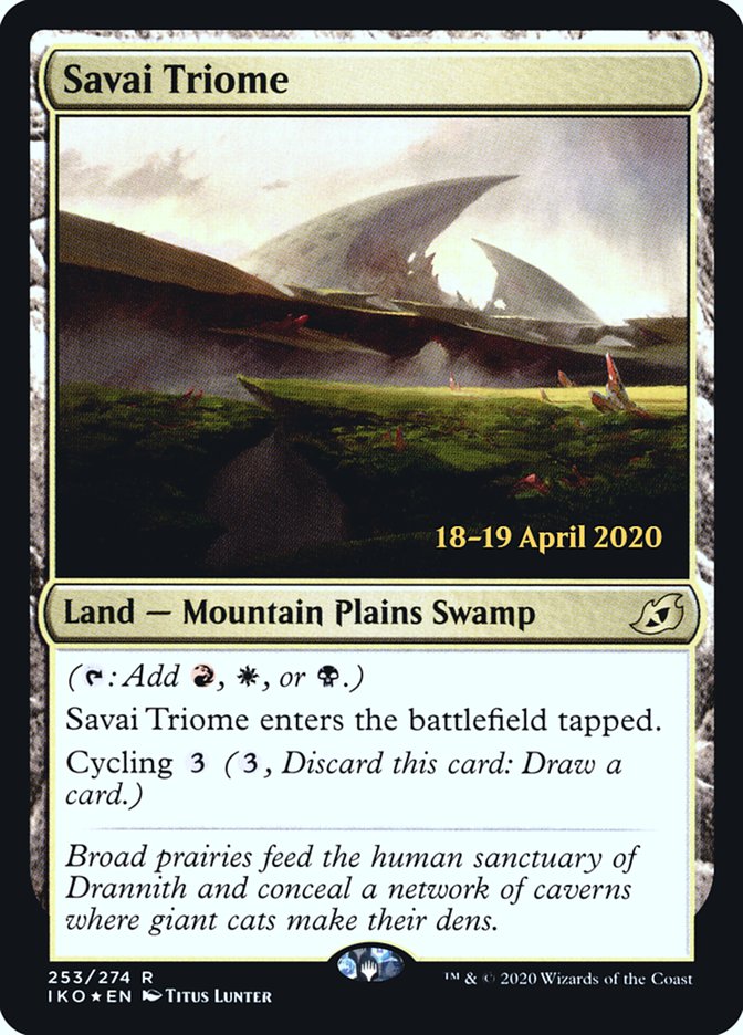 Savai Triome  [Ikoria: Lair of Behemoths Prerelease Promos] | Exor Games Bridgewater