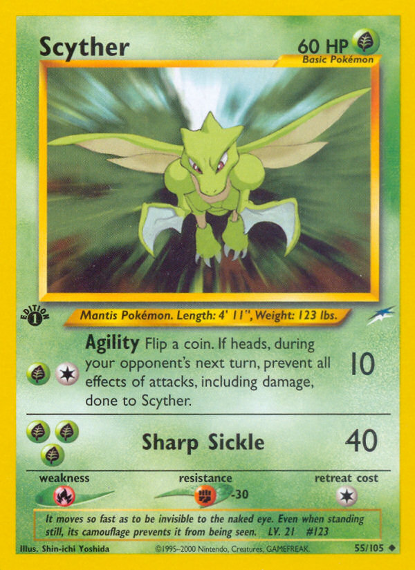 Scyther (55/105) [Neo Destiny 1st Edition] | Exor Games Bridgewater