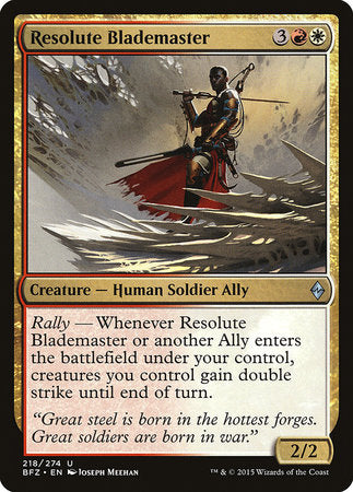 Resolute Blademaster [Battle for Zendikar] | Exor Games Bridgewater