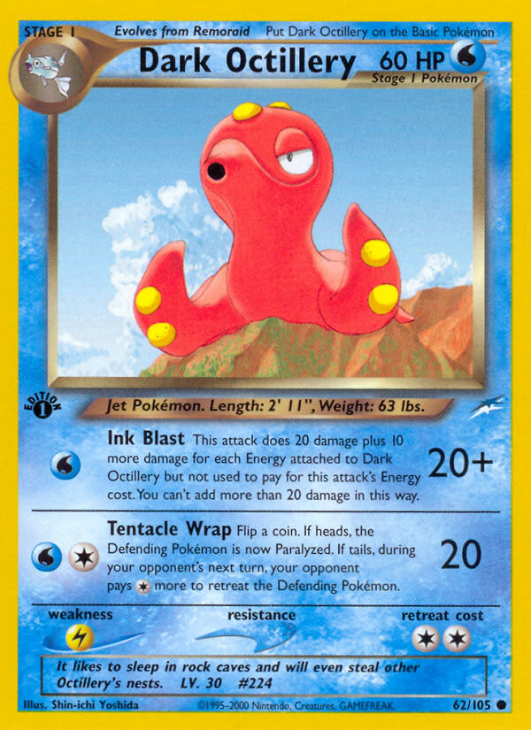 Dark Octillery (62/105) [Neo Destiny 1st Edition] | Exor Games Bridgewater