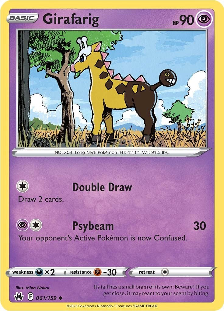 Girafarig (061/159) [Sword & Shield: Crown Zenith] | Exor Games Bridgewater