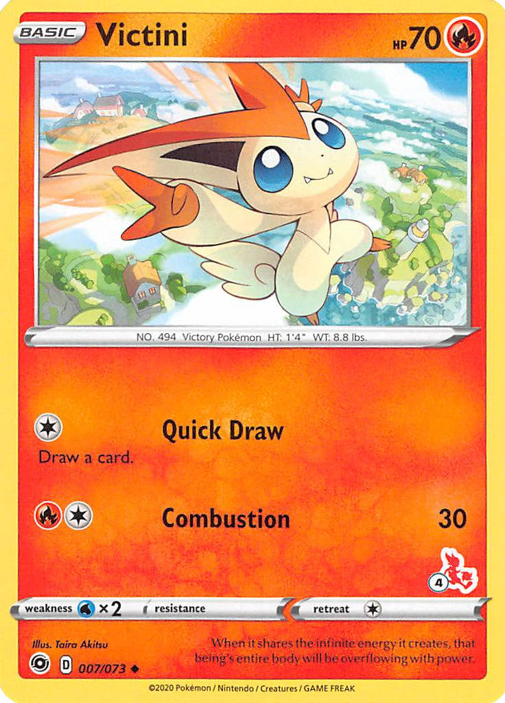 Victini (007/073) (Cinderace Stamp #4) [Battle Academy 2022] | Exor Games Bridgewater