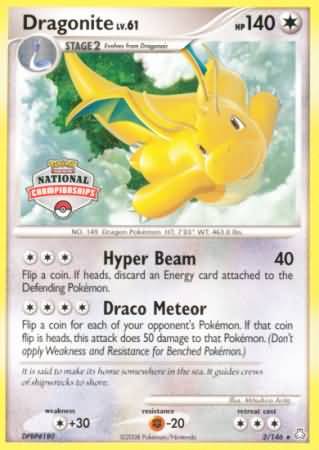 Dragonite (2/146) (National Championship) [Diamond & Pearl: Legends Awakened] | Exor Games Bridgewater