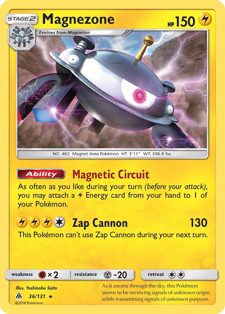 Magnezone (36/131) (Prerelease Kit Exclusive) (Theme Deck Exclusive) [Sun & Moon: Forbidden Light] | Exor Games Bridgewater