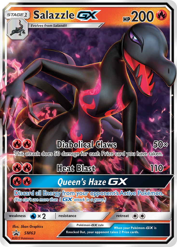 Salazzle GX (SM63) [Sun & Moon: Black Star Promos] | Exor Games Bridgewater